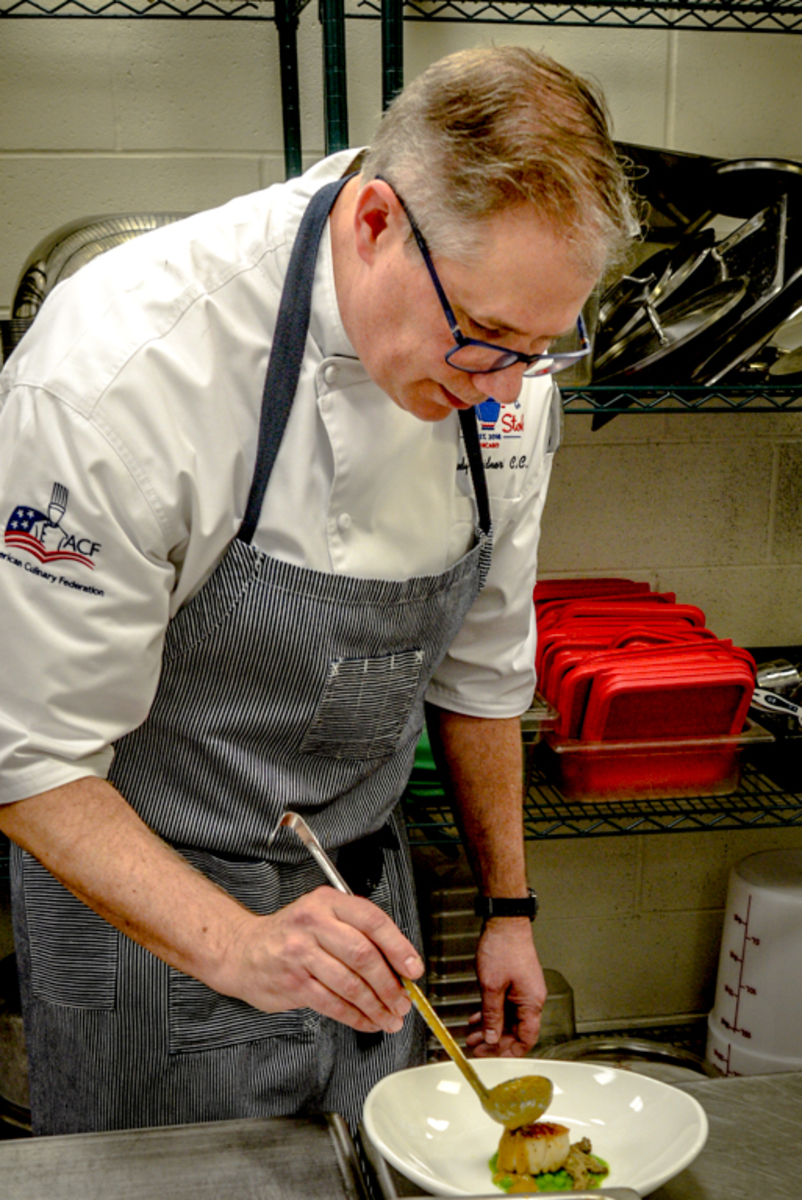 Chef Randy Wander hosts the visiting chef dinner at spartan terrace