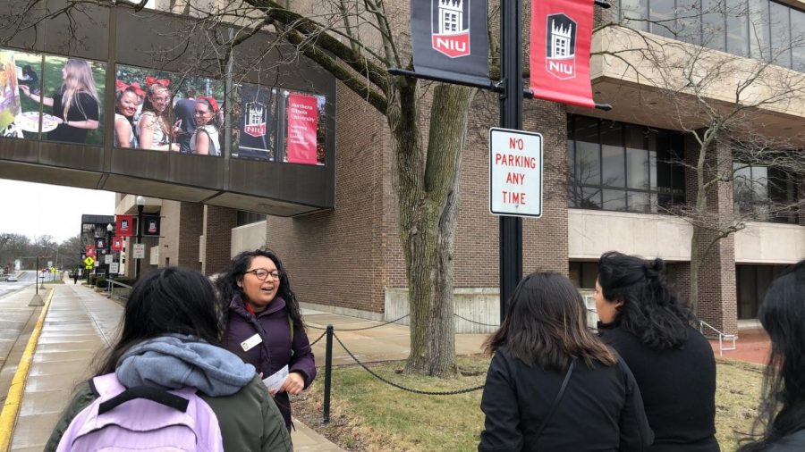 The Latino Oral History Project students go on a college visit to NIU