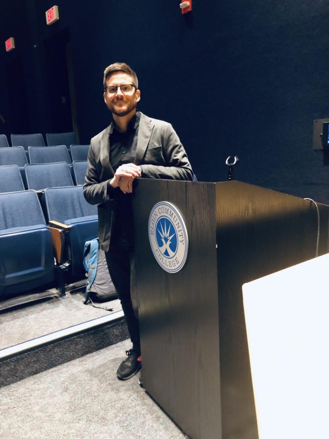Andrew Yang, Associate Professor at the School of  the Art Institute of Chicago, presented ECC students and staff his presentation  Aesthetics for a Changing Planet at the Spartan Auditorium on April 24. This presentation was part of Asian Pacific Month.