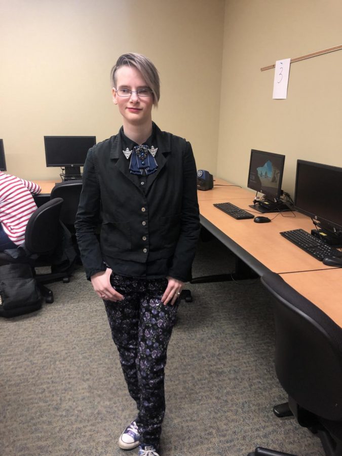 Dest Rose, a second-year student at ECC, describes her style has alternative or Victorian punk.