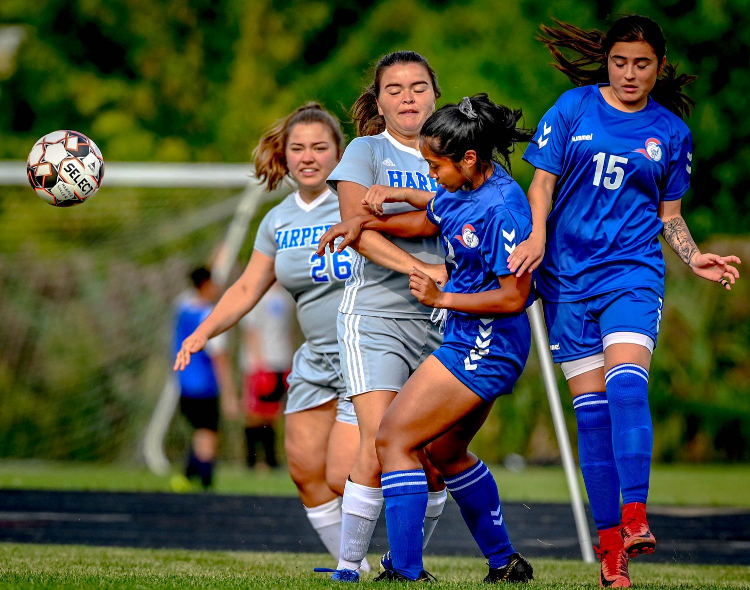 Lady Spartans at Harper for Soccer