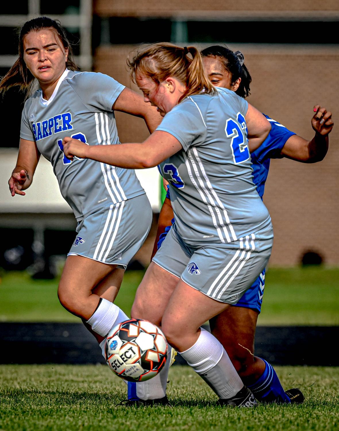 Lady Spartans at Harper for Soccer