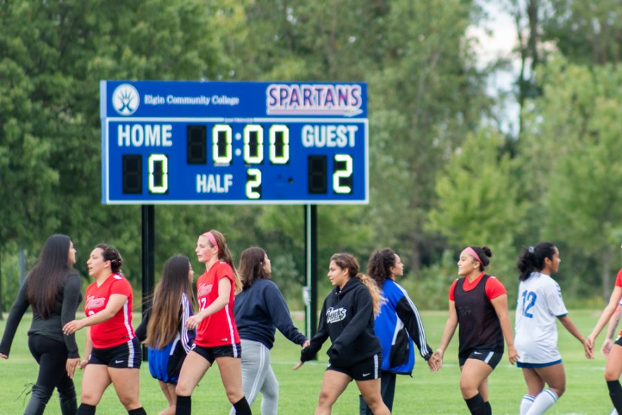 Elgin Community College loses womens soccer game against Waubonsee Community College 2-0 on Sept. 4. 