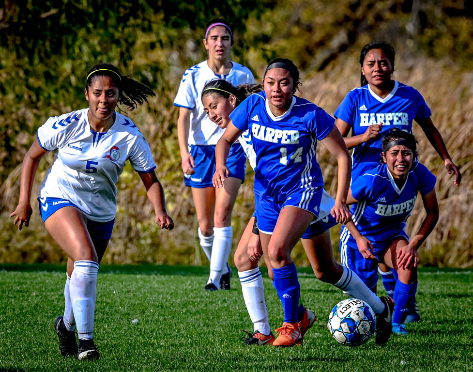 Lady Spartan soccer team heads to division semifinals with 3-0 win over Harper College.