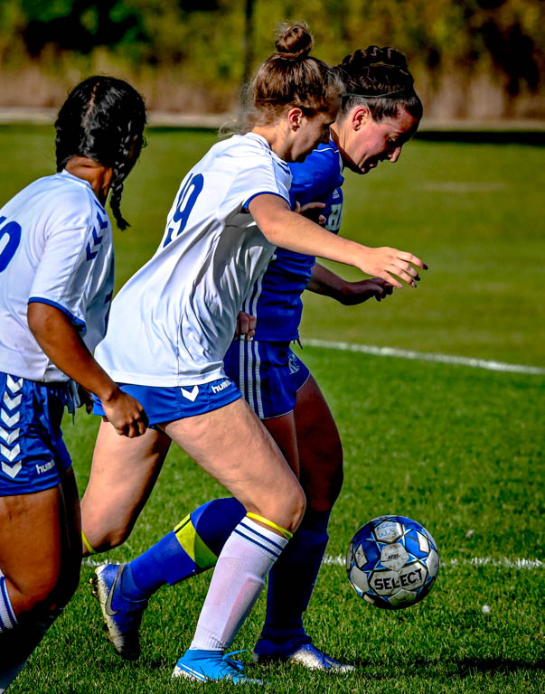 Lady Spartan soccer team heads to division semifinals with 3-0 win over Harper College.