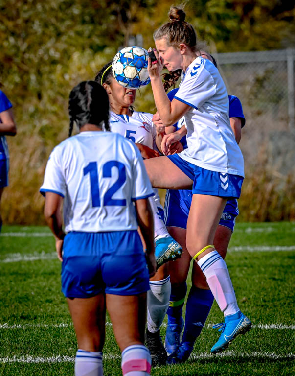 Lady Spartan soccer team heads to division semifinals with 3-0 win over Harper College.