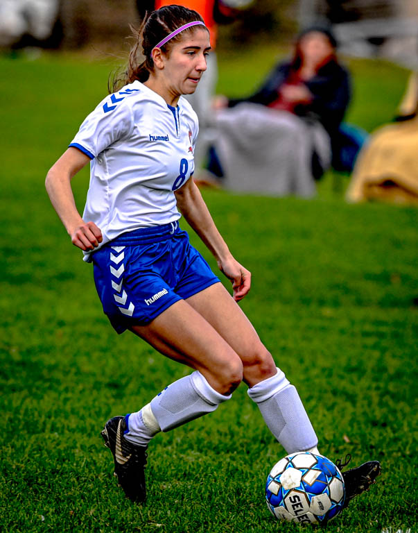 Lady Spartan soccer team heads to division semifinals with 3-0 win over Harper College.