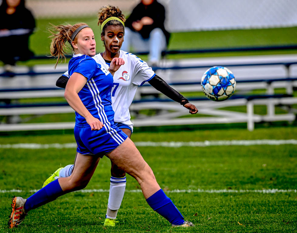 Lady Spartan soccer team heads to division semifinals with 3-0 win over Harper College.