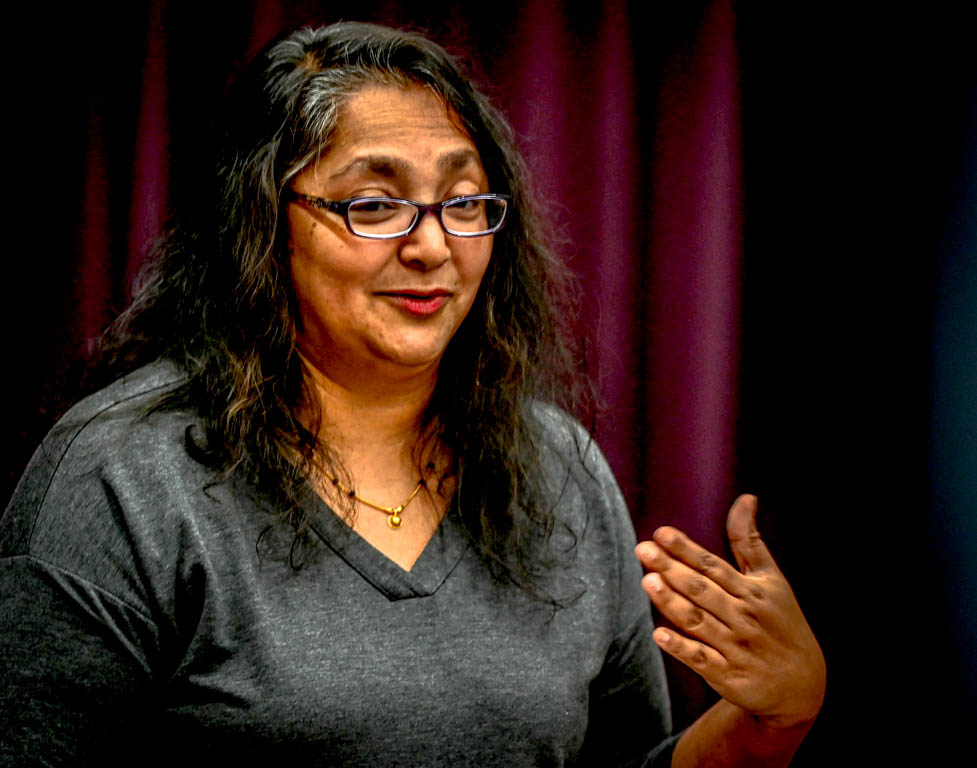 Visiting author Chaya Bhuvaneswar speaks to aspiring writers