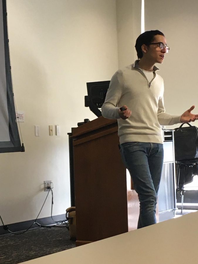 Douglas Callegario, a chef with a Bachelors in gastronomy, and a speaker at the Wellness and Empowerment Summit, encourages students and faculty to make healthier choices.