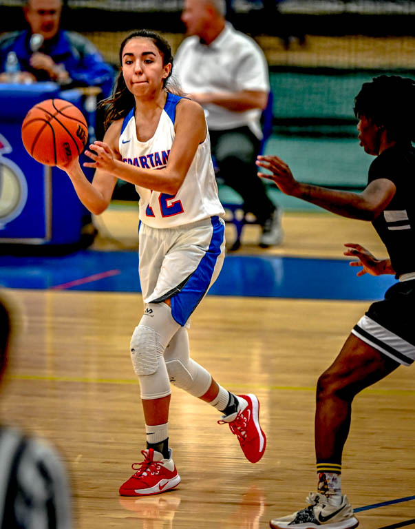 Lady Spartan basketball opener against Olive Harvey College is a blow out.