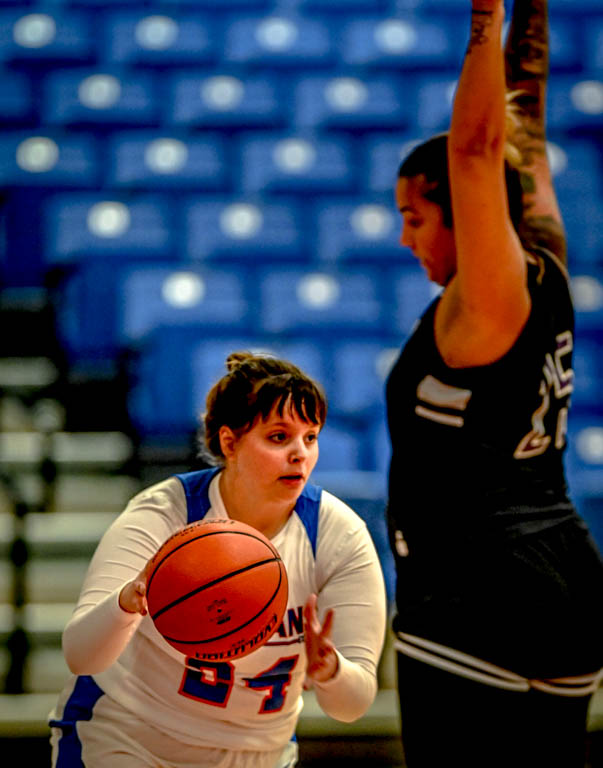 Lady Spartan basketball opener against Olive Harvey College is a blow out.