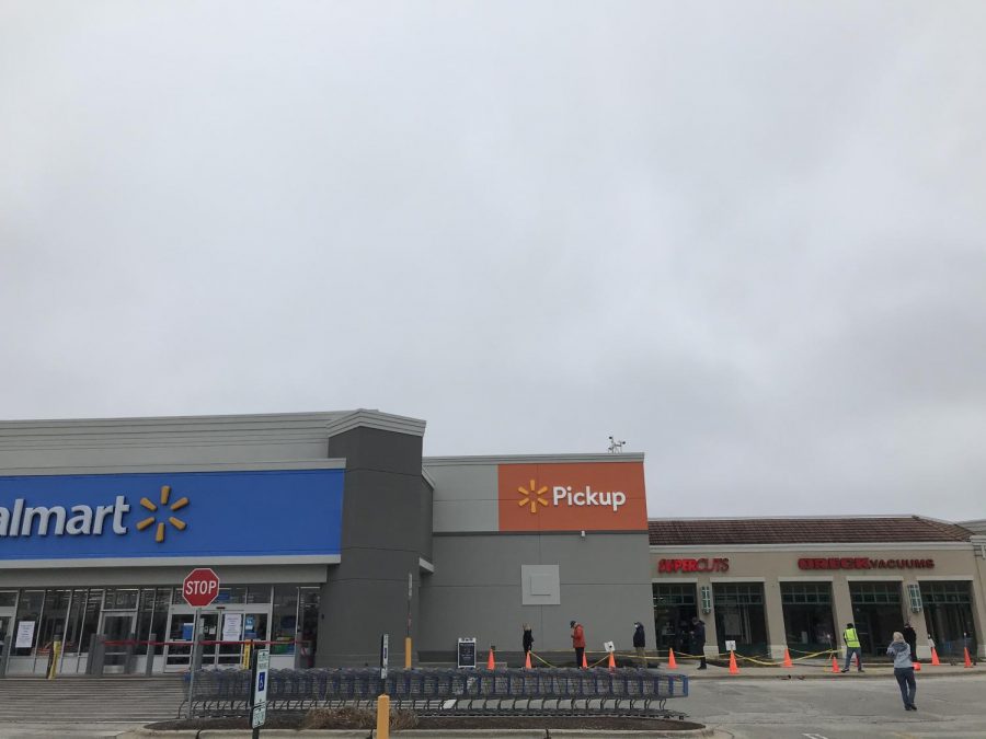 Some stores, including Walmart, started limiting the number of customers in their building at one time. 