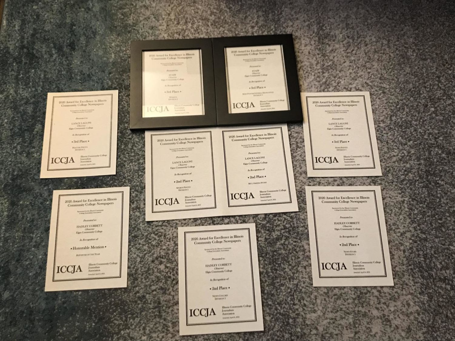 Observer earned 9 awards at state journalism competition