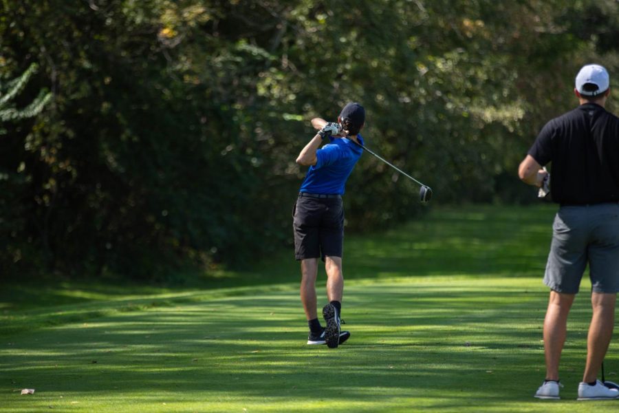 The Spartans mens golf team competed at the Judson University Invitational at Randall Oaks Golf Club on Sept. 27. 