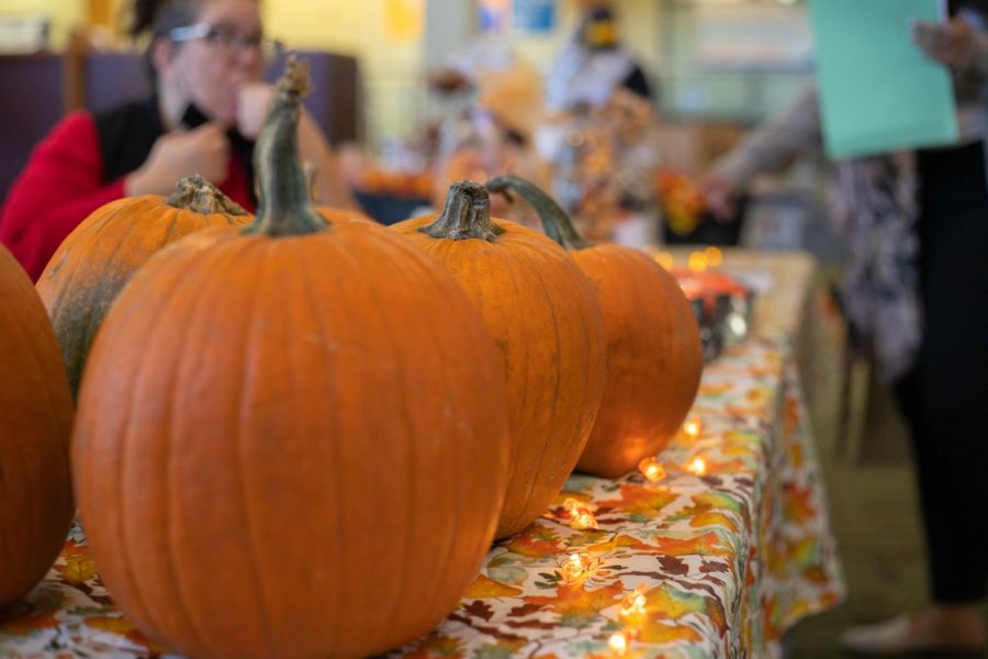 Pumpkins await to be carved at the Fall Fest on Oct. 27. 