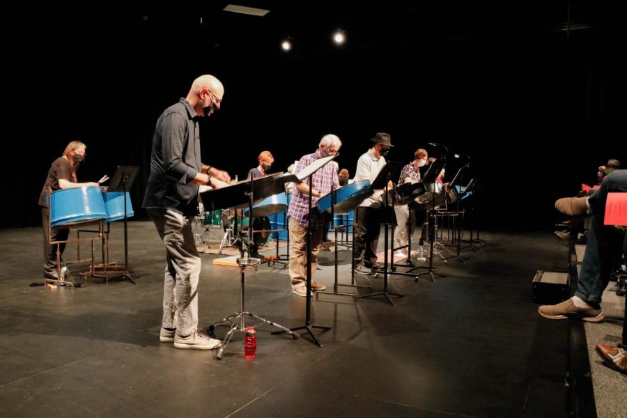 Members of the Elgin Community College Steel Band perform their Steel Some Fun concert at ECCs SecondSpace Theatre on Thursday, Dec. 2, 2021.