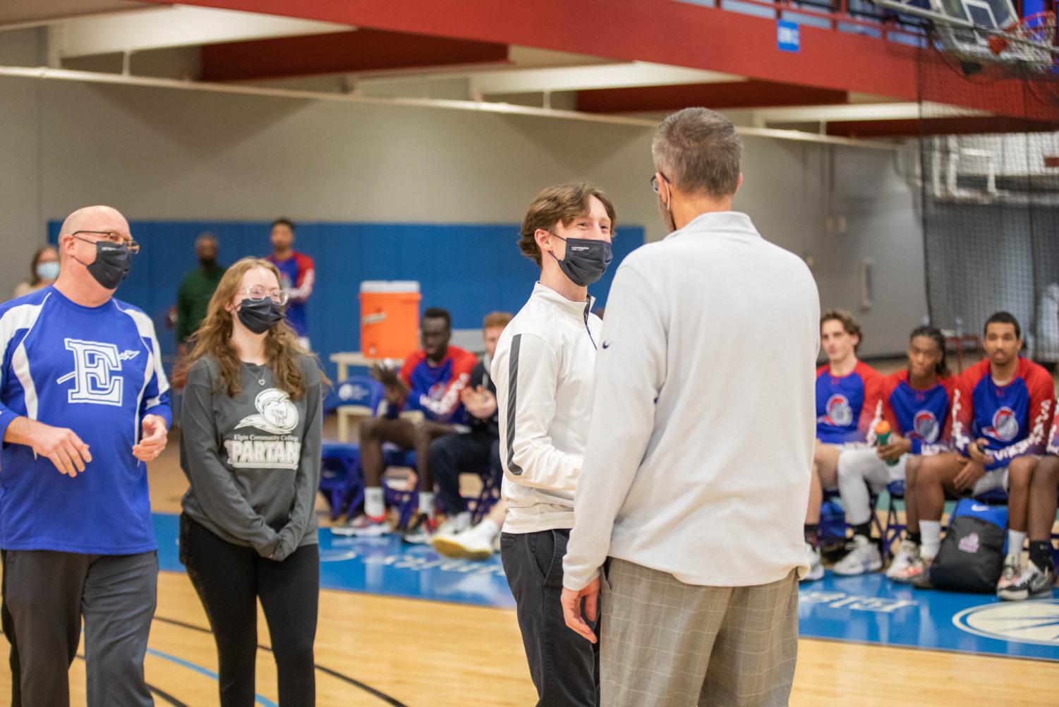 Men's basketball wins 56-46 against Lake County College