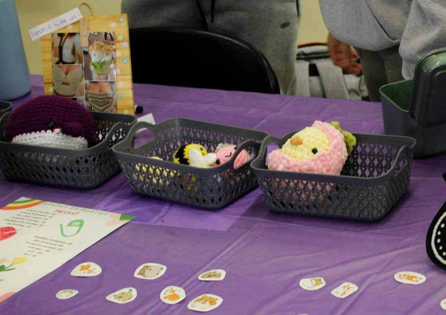 Crochet plushies by Kristine Lagasca at the Craft Vendor Fair on Apr. 15. 