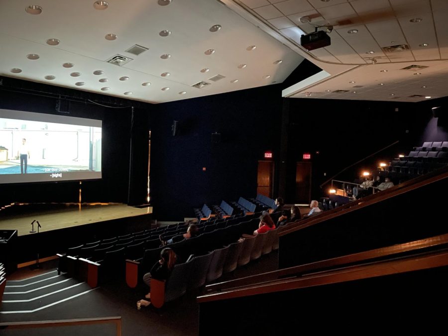 A+picture+of+every+attendee+watching+Minari+as+it+plays+on+the+projector+in+the+Spartan+Auditorium