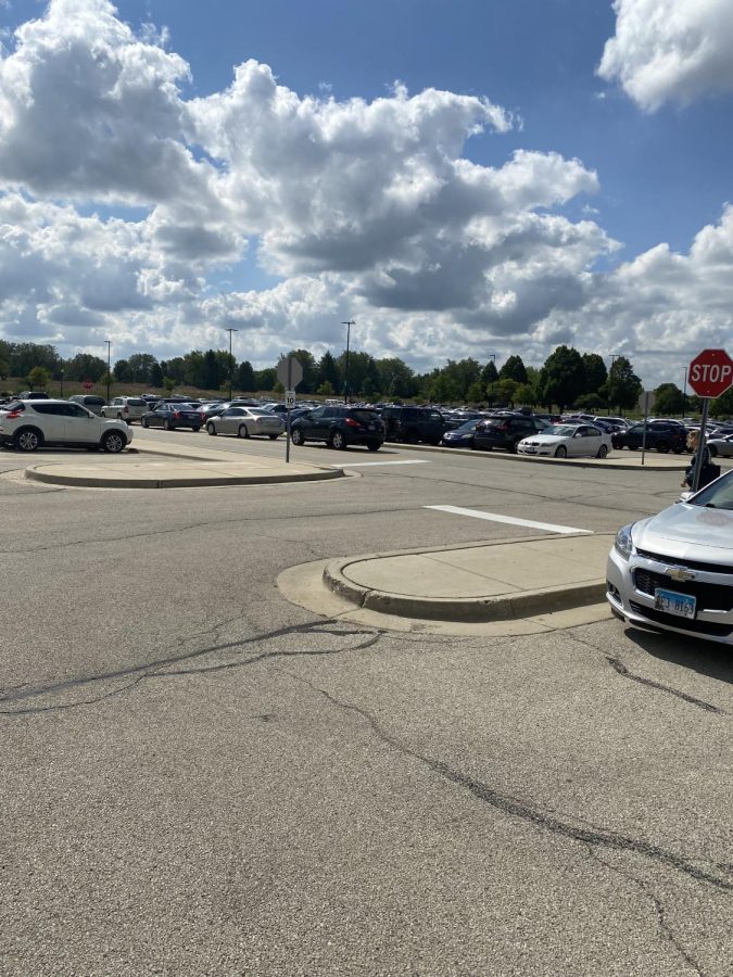 The A parking lot at ECC; another very common occurrence for on-campus accidents. 