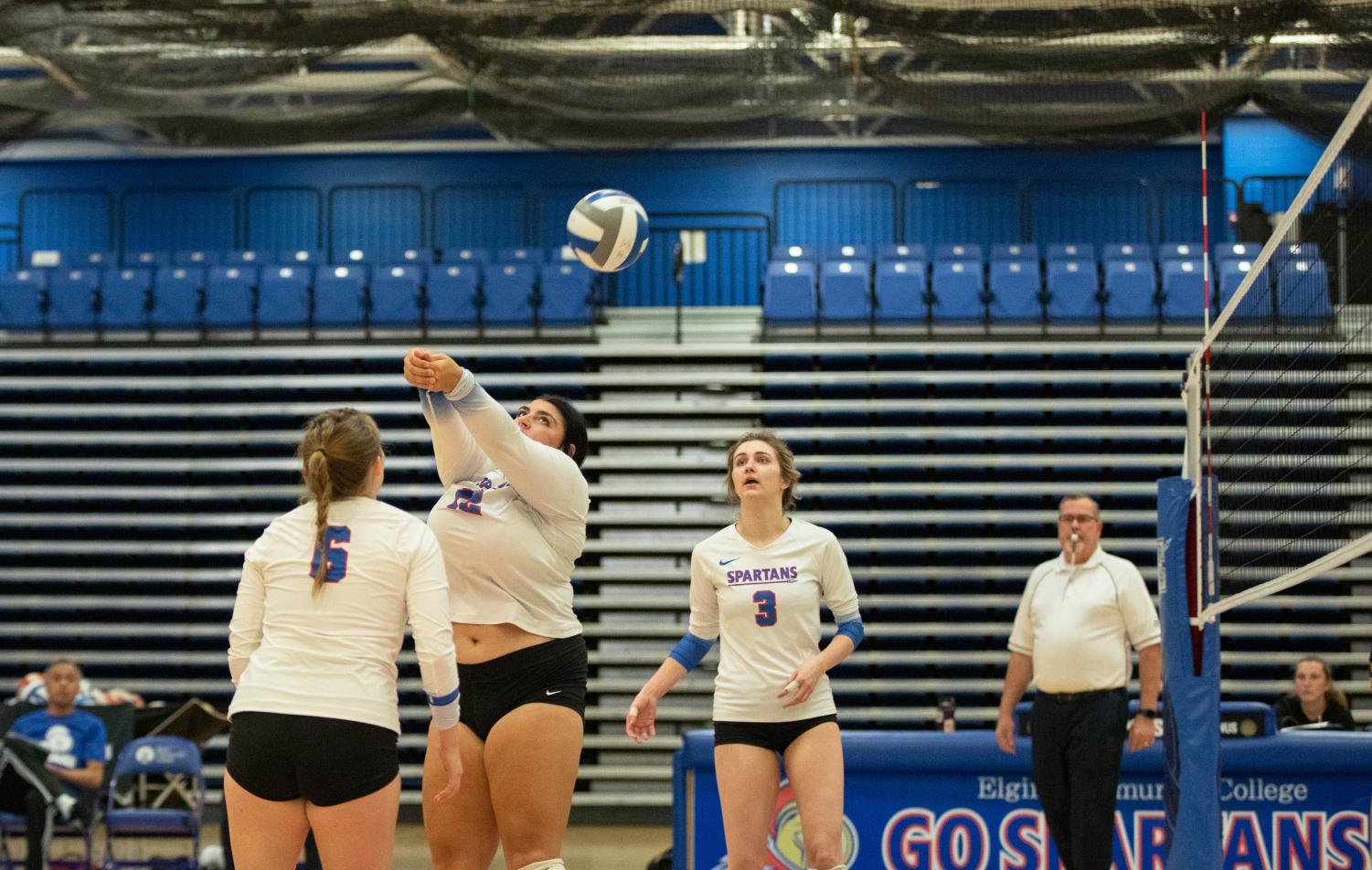 Photos: Lady Spartans volleyball falls to McHenry County College 3-1