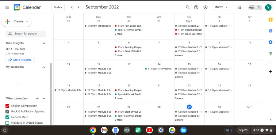 Google Calendar after process 

