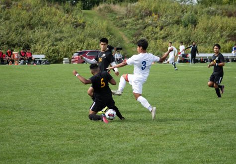 Forward Joas Plancarte (3) jumps to the ball on Saturday, Sept. 24, 2022. The Spartans record is 3-5-1 as of Oct. 2, 2022.  