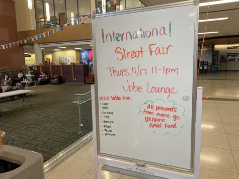 ECC clubs participated in the International Street Fair by representing different cultures on Thursday, Nov. 17 in the Jobe Lounge. The proceeds from this ECC event went to the Ukraine Relief Fund. 