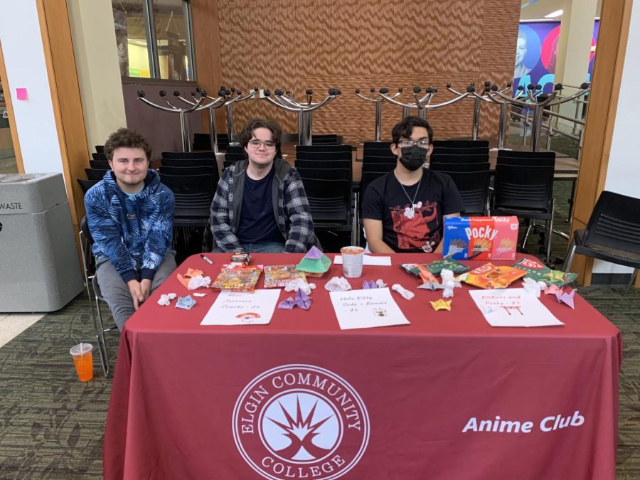 Members of ECCs Anime Club represent Japan with trinkets, festivities, and culturally-appropriate food.