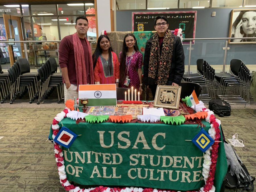 ECCs United Students of All Cultures Club represents India for the International Street Fair and provides several cultural relics for viewing purposes.