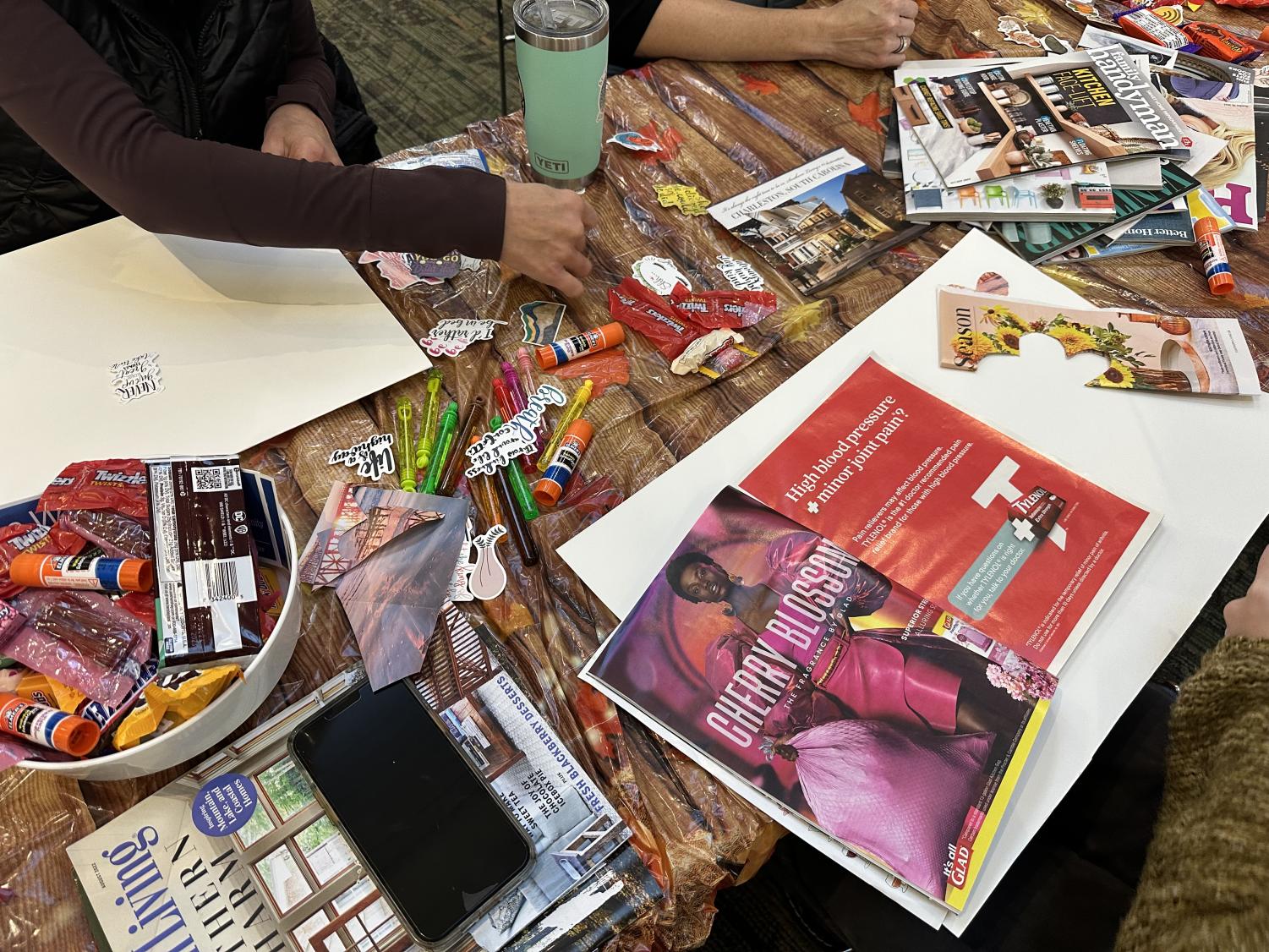 Photos: Creating vision boards and coloring with the Human Services Club