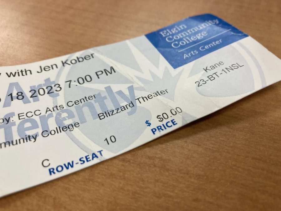 A ticket to the Jen Kober show, which took place on February 18th.