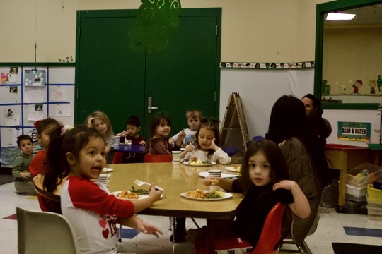 A picture that shows how many kids were at the center during lunchtime. Picture was taken on Mar. 3, 2023.