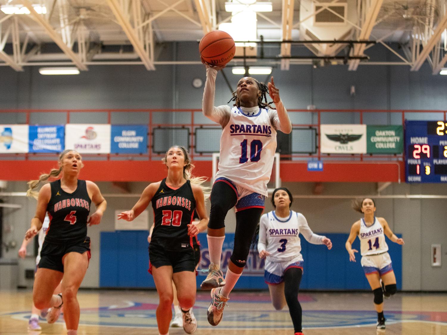 Photos: Lady Spartans Basketball loses 78-73 against Waubonsee Community College