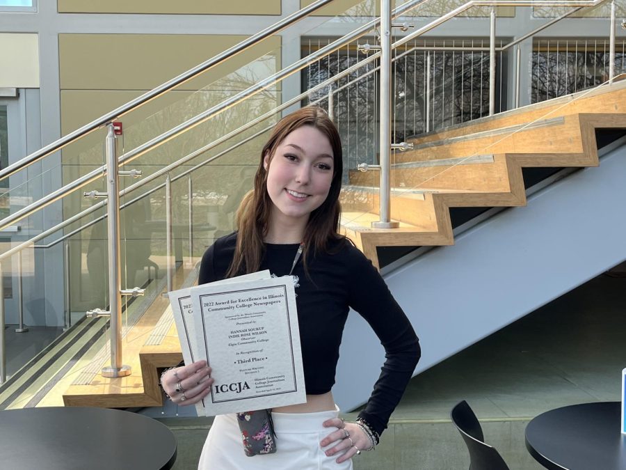 Hannah Soukup and Indie Wilson (not pictured) won 3rd place in feature writing at the ICCJA conference on April 14, 2023. Staff members can compete for a variety of writing, photography, multimedia awards in the annual ICCJA competition. 