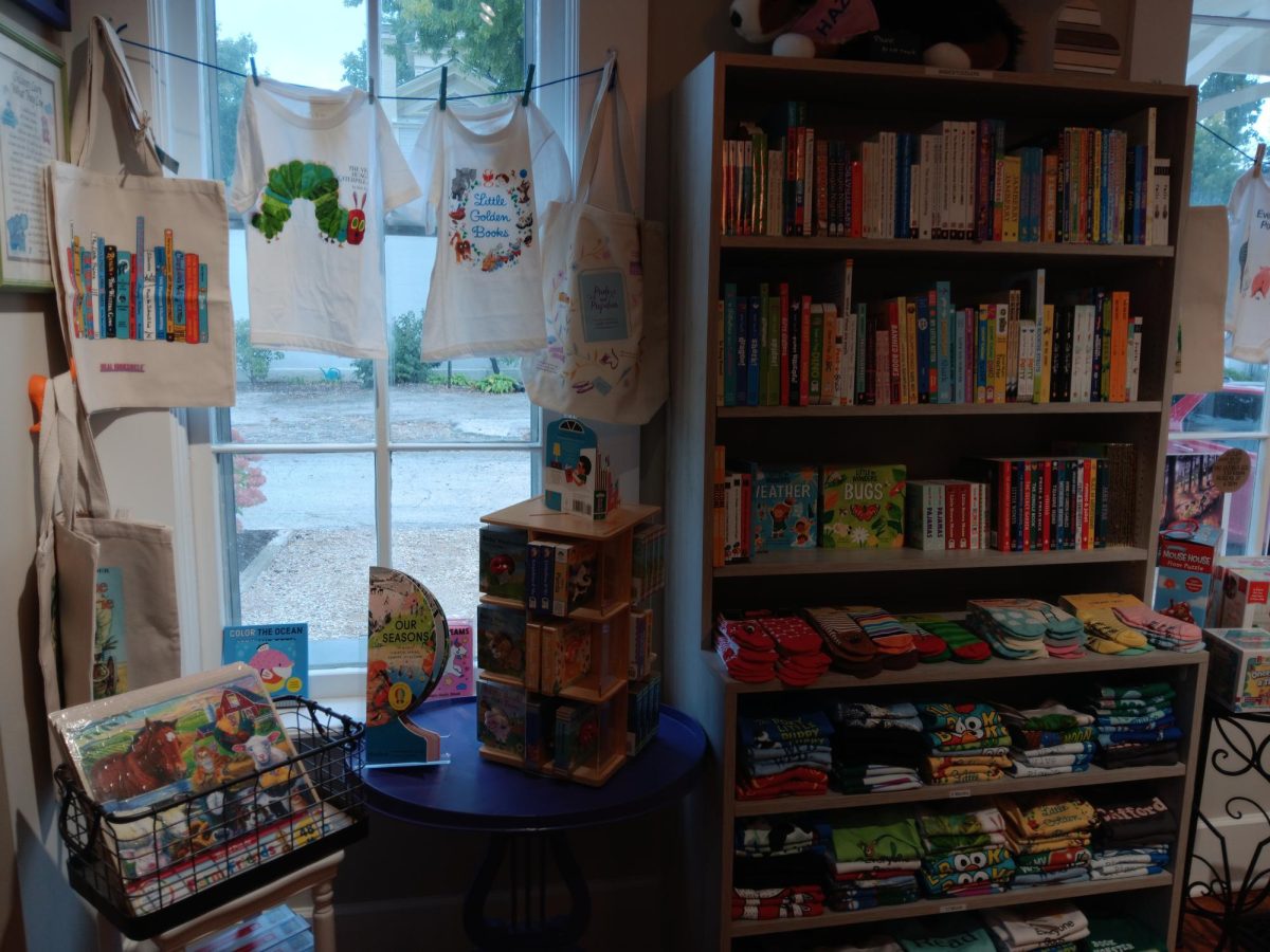 Childrens books line the shelves in Hazels House on Sept. 27, 2023.