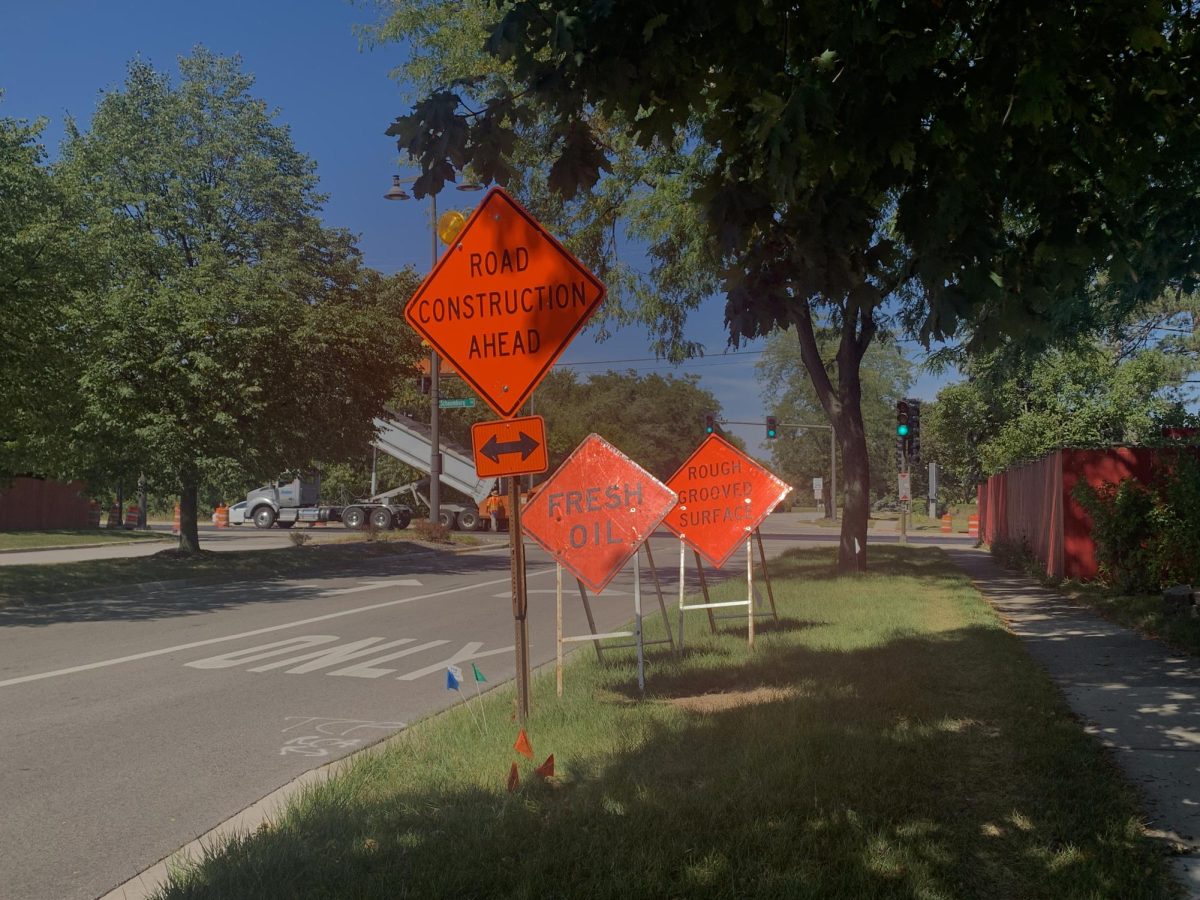Road work signs on Park Blvd Sept. 7, 2023.