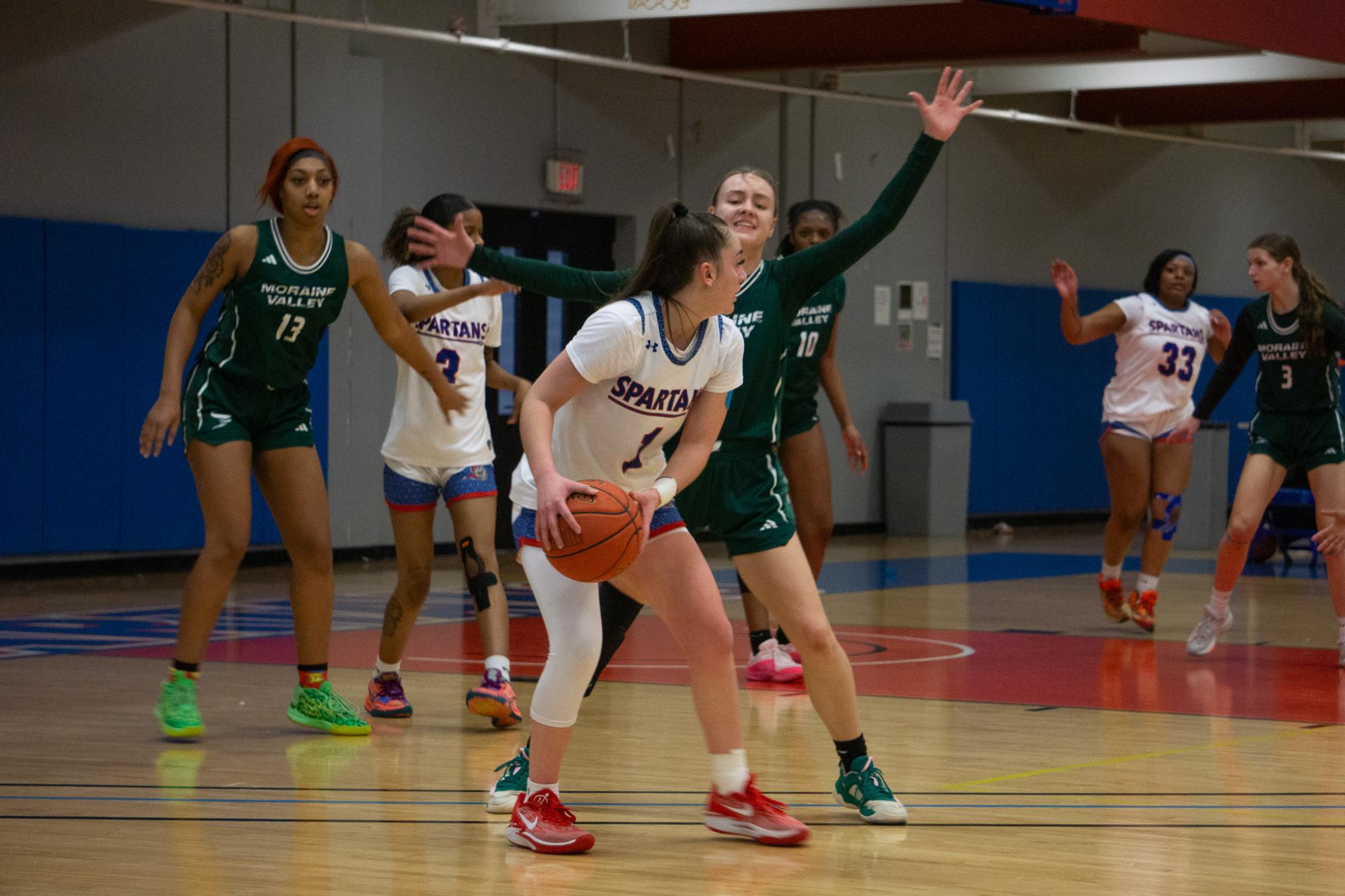 Women's Spartans Lose 33-59 to Moraine Valley Community College