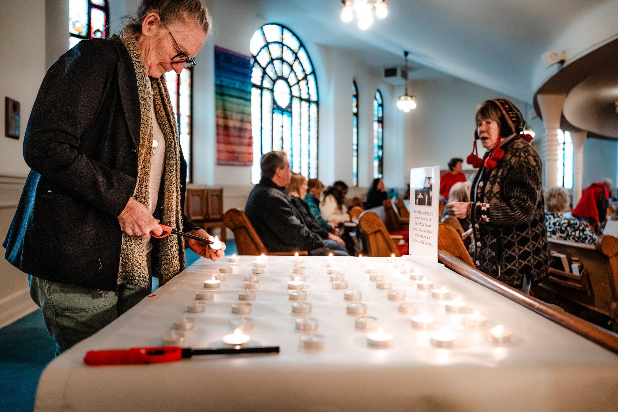 Residents gather to mourn, to protest, and to pray concerning ICE-related deaths
