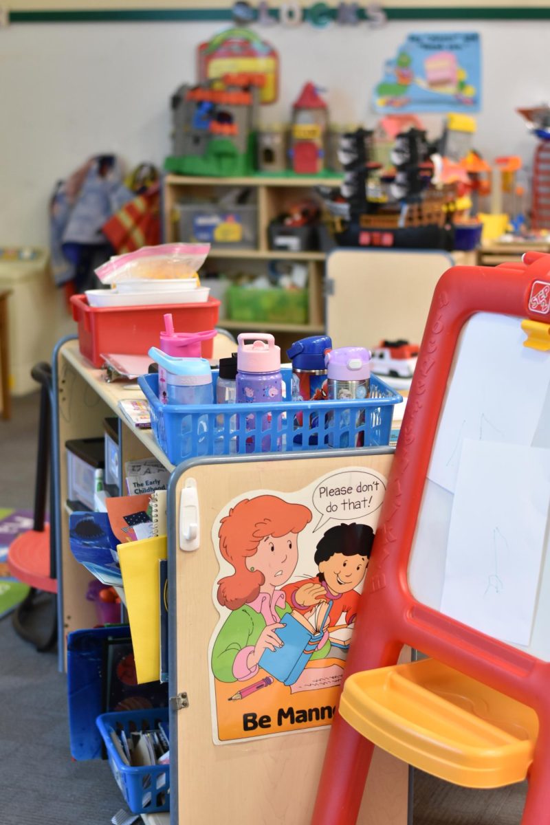 Many shelves containing toys and activities keep the children occupied. Feb 4, 2026.