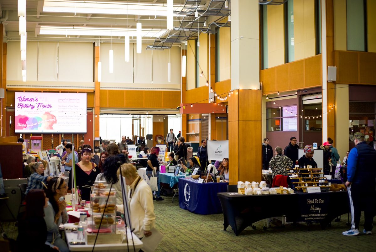 Multiple stands showcasing different women owned businesses and organizations were showcased at Elgin Community College's Women's History Fair on March 24th, 2026.