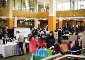 [FILE PHOTO] Students at Elgin Community College's Women's History Month Fair getting to meet women owned businesses at the Jobe Lounge on March 24th, 2026.