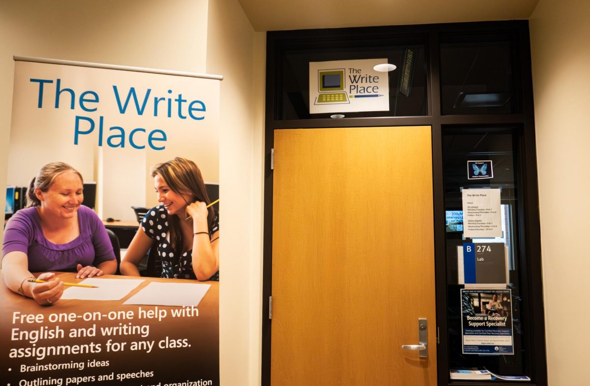 ECC's The Write Place located in B174 on March 17, 2026. The office was closed down for the day as they have varying business hours.