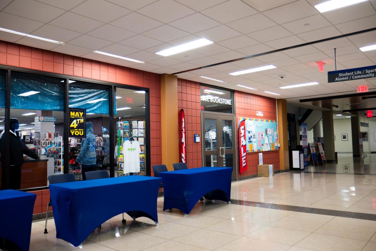 ECC's Bookstore located in Building B on March 17, 2026. Students who are taking night classes have expressed the difficulty in getting classroom materials due to the bookstore's limited hours.