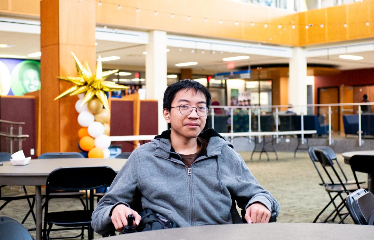 Martin Bautista, third-year student at Elgin Community College voices his experience with accessibility on campus on May 13, 2026. Bautista acknowledges ECC's efforts to make the campus accessible, while expressing his concerns.