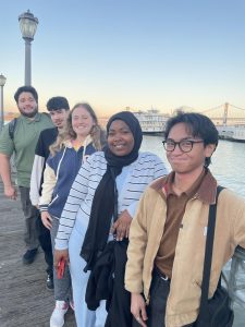 Observer students traveled to San Francisco to the American Collegiate Press's National College Media conference in March 2026. Students attended workshops about various aspects of journalism. Pictured from left to right: Daniel Garcia, staff writer, Alex Vega, managing editor, Madison Curcio, membership coordinator, Shantel Lewis, editor-in-chief, and JP Ramos, photography editor. 